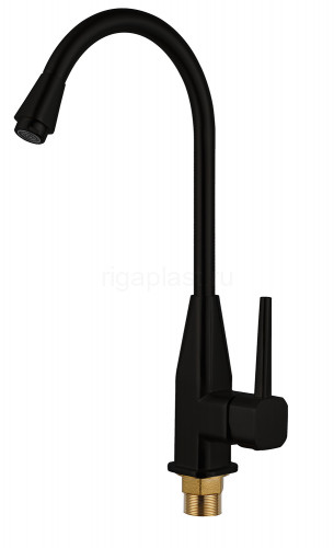 Смеситель для кухни HANSEN H40082-C, с высоким изливом, черный