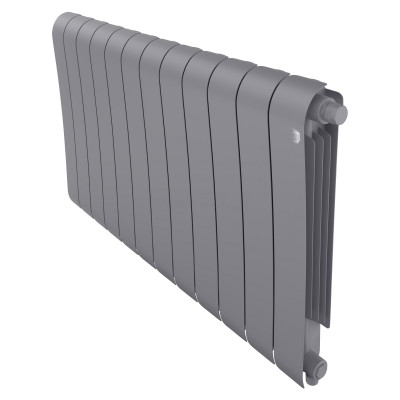 Радиатор биметаллический Royal Thermo Infinity 500 Silver Satin 12 секций, нижнее подключение VR80