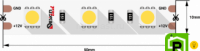 Лента светодиодная LUX, 5050, 60 LED/м, 14,4 Вт/м, 12В, IP33, Нейтральный белый (4000K)