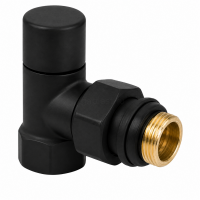 Клапан радиаторный ручной угловой Zeissler 1/2", ZSv.211.02B, черный