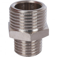 Ниппель НН переходной 3/8х1/4, никелированный STOUT SFT-0004-003814