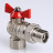 Кран шаровой VALTEC BASE угловой с полусгоном 1/2" VT.228.N.04