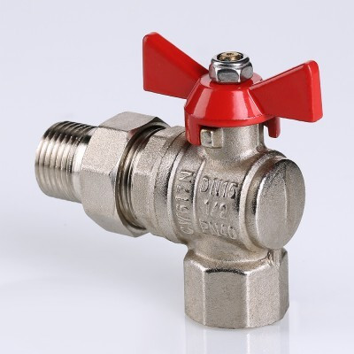 Кран шаровой VALTEC BASE угловой с полусгоном 1/2" VT.228.N.04
