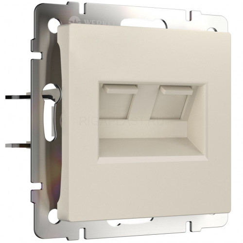 Розетка двойная Ethernet RJ-45 Werkel (айвори матовый) W1181162