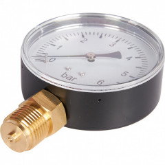 Манометр радиальный 80 мм, 6 бар, 1/2" ROMMER