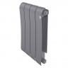 Радиатор биметаллический Royal Thermo Infinity 500 Silver Satin 4 секции, боковое подключение