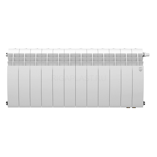 Радиатор биметаллический Royal Thermo BiLiner Bianco Traffico 350 12 секций, нижнее подключение VR80