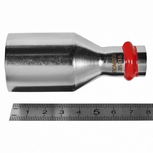 Муфта переходная ВПр-НПр 35х15 из стали нержавеющей, прессовой ROMMER