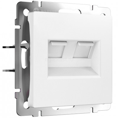 Розетка двойная Ethernet RJ-45 Werkel (белый матовый) W1181161
