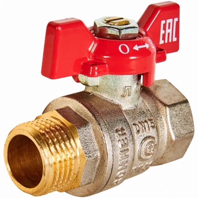Кран шаровой ВР/НР 1/2", бабочка ROMMER