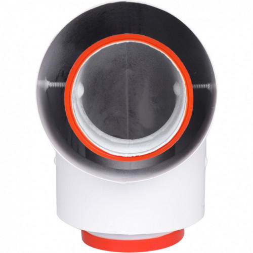 Начальный участок 90° 60/100 (Bosch, Buderus, Navien S/C/E, Baxi ECO Nova/Classic, Baltur, Лемакс, Fondital) в комплекте фланец ROMMER