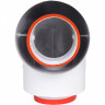 Начальный участок 90° 60/100 (Bosch, Buderus, Navien S/C/E, Baxi ECO Nova/Classic, Baltur, Лемакс, Fondital) в комплекте фланец ROMMER