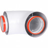 Начальный участок 90° 60/100 (Bosch, Buderus, Navien S/C/E, Baxi ECO Nova/Classic, Baltur, Лемакс, Fondital) в комплекте фланец ROMMER