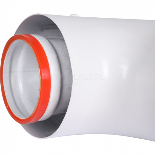 Начальный участок 90° 60/100 (Bosch, Buderus, Navien S/C/E, Baxi ECO Nova/Classic, Baltur, Лемакс, Fondital) в комплекте фланец ROMMER