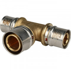 Тройник переходной 26х32х26 для металлопластиковых труб, прессовой STOUT SFP-0005-263226