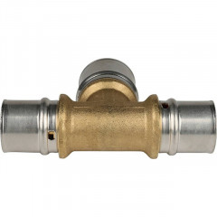 Тройник переходной 26х32х26 для металлопластиковых труб, прессовой STOUT SFP-0005-263226
