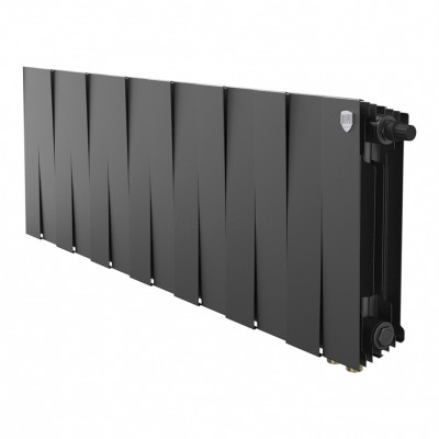Радиатор биметаллический Royal Thermo PianoForte 300 Noir Sable 14 секций, нижнее подключение VDR80