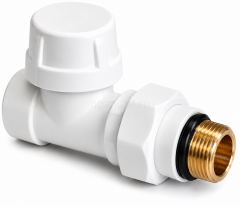 Клапан радиаторный термостатический прямой Zeissler 1/2",  ZSv.216.02W, белый