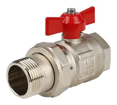 Кран шаровой с разъемным соединением 1", ручка бабочка IDEAL Itap