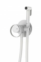 Смеситель с гигиеническим душем GANZER GZ19157-F, скрытый монтаж, белый