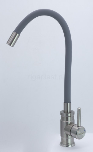Смеситель для кухни ViEiR V15048-H, с гибким изливом, из нержавеющей стали, сатин