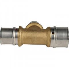 Тройник переходной 32х20х26 для металлопластиковых труб, прессовой STOUT SFP-0005-322026