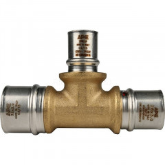 Тройник переходной 32х20х26 для металлопластиковых труб, прессовой STOUT SFP-0005-322026