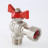 Кран шаровой VALTEC угловой 1/2" × 1/2" ВР/НР, с накидной гайкой (VT.267.N.0404)