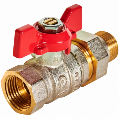Кран шаровой с американкой ВР/НР 3/4", бабочка ROMMER