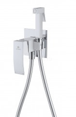 Смеситель с гигиеническим душем GANZER GZ44157-F, скрытый монтаж, белый