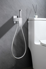 Смеситель с гигиеническим душем GANZER GZ44157-F, скрытый монтаж, белый