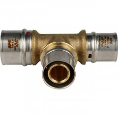 Тройник переходной 32х26х26 для металлопластиковых труб, прессовой STOUT SFP-0005-322626