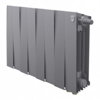 Радиатор биметаллический Royal Thermo PianoForte 300 Silver Satin 8 секций, нижнее подключение VDR80