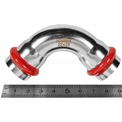 Угольник ROMMER 90° ВПр 22 мм из нержавеющей стали, RSS-0003-000022