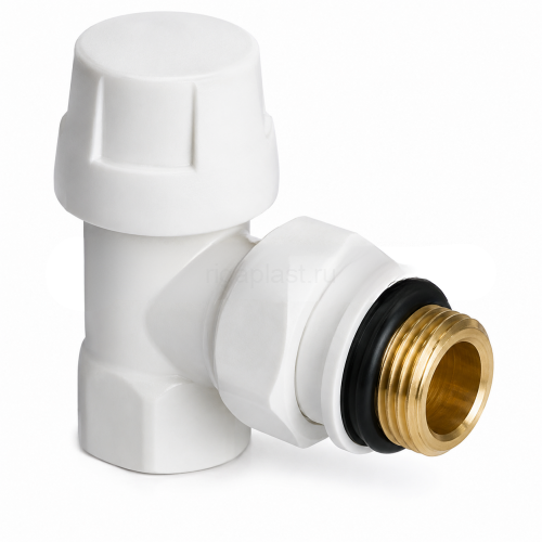 Клапан радиаторный термостатический угловой Zeissler 1/2", ZSv.215.02W, белый