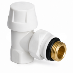Клапан радиаторный термостатический угловой Zeissler 1/2", ZSv.215.02W, белый