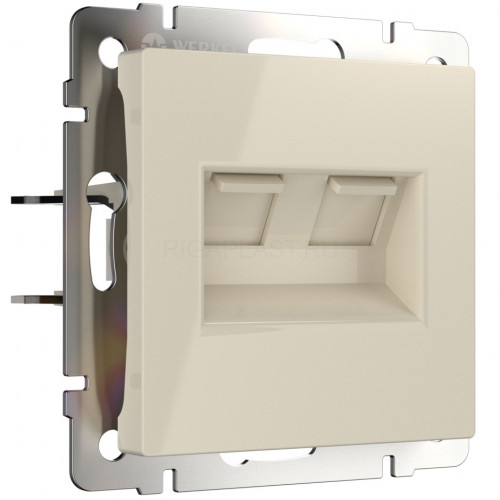 Розетка двойная Ethernet RJ-45 Werkel (слоновая кость) W1181103