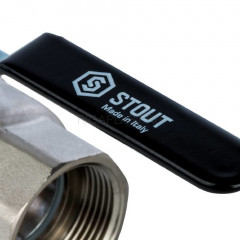 Кран шаровой полнопроходной STOUT 1 1/4", ВР/ВР, ручка «рычаг», SVB-0001-000032