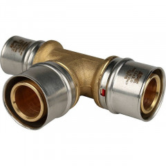 Тройник переходной 32х32х26 для металлопластиковых труб, прессовой STOUT SFP-0005-323226
