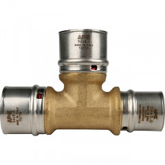 Тройник переходной 32х32х26 для металлопластиковых труб, прессовой STOUT SFP-0005-323226