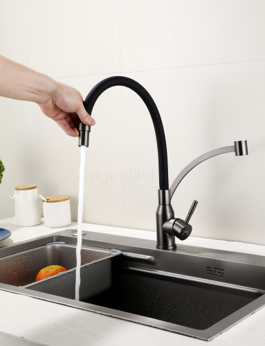 Смеситель для кухни HANSEN HN56043-PC, графит