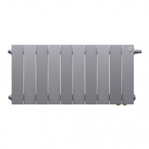 Радиатор биметаллический Royal Thermo PianoForte 300 Silver Satin 10 секций, нижнее подключение VDR80