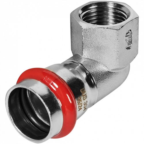 Угольник-переходник ROMMER ВР 22 мм x 1/2" из нержавеющей стали, RSS-0009-002212