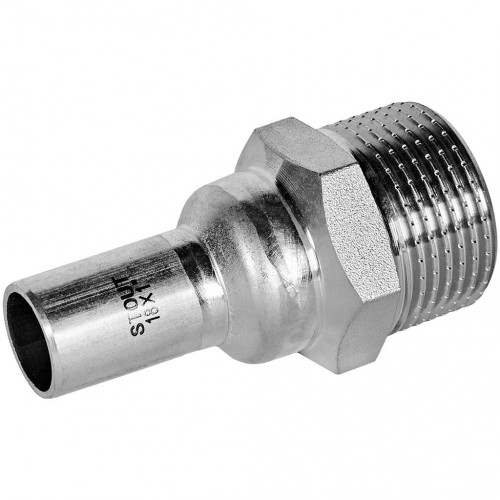 Вставка переходная STOUT НПр-НР, 18 мм x 1 дюйм, из нержавеющей стали, SSS-2024-000181