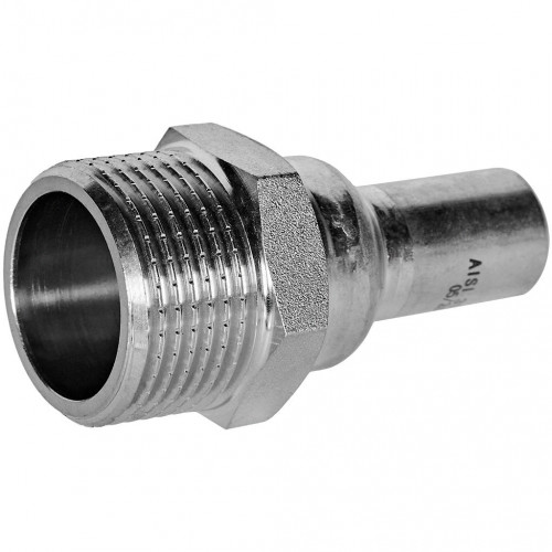 Вставка переходная STOUT НПр-НР, 18 мм x 1 дюйм, из нержавеющей стали, SSS-2024-000181