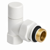 Клапан радиаторный запорный угловой Zeissler 1/2", ZSv.213.02W, белый