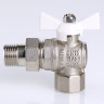 Кран шаровой VALTEC BASE угловой с полусгоном и белой ручкой 1/2" VT.228.NW.04