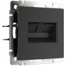 Розетка двойная Ethernet RJ-45 Werkel (черный матовый) W1182208