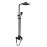 Душевая система HANSEN HN33044-C, с тропическим душем, из нержавеющей стали, черный