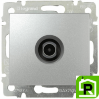 Розетка TV Legrand Valena проходная (алюминий) 770131
